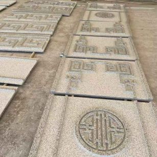 四川 白麻花岗岩外墙立面雕刻板