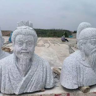 四川 白麻花岗岩石材人物立体雕刻