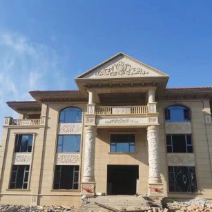 四川 黄金麻花岗岩别墅外墙干挂