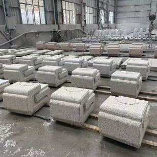 四川 白麻花岗岩异形加工-石凳，坐凳