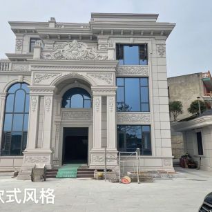 四川 白麻花岗岩别墅外墙干挂