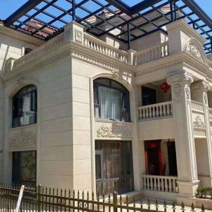 四川 黄金麻花岗岩荔枝面别墅外墙干挂