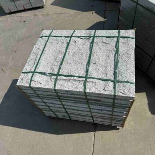 四川 白麻花岗岩石材自然面蘑菇石成品