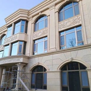 四川 黄金麻花岗岩别墅外墙干挂