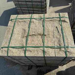 四川 黄金麻花岗岩石材自然面蘑菇石成品