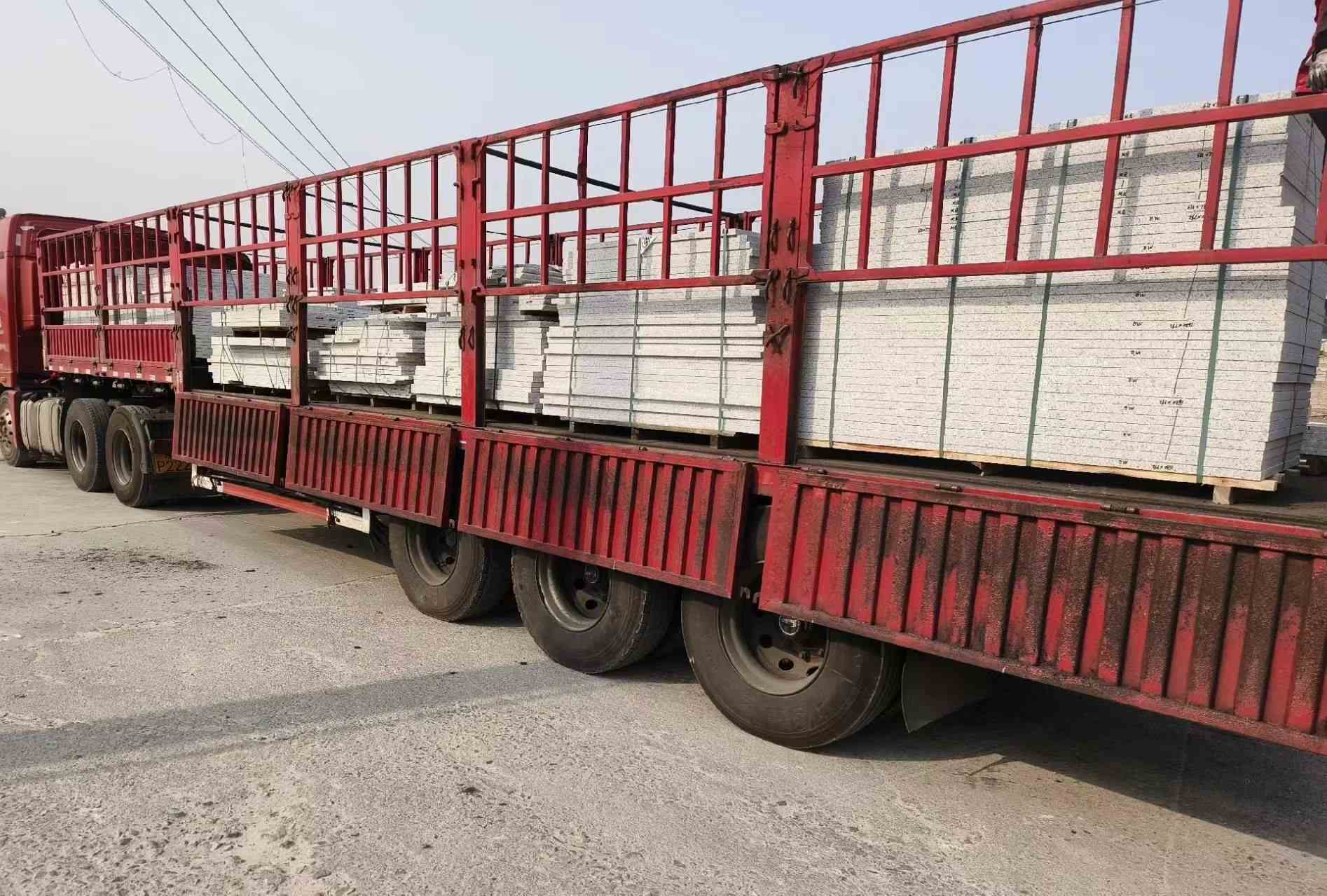 四川 白麻荔枝面外墙干挂，工厂装车日常