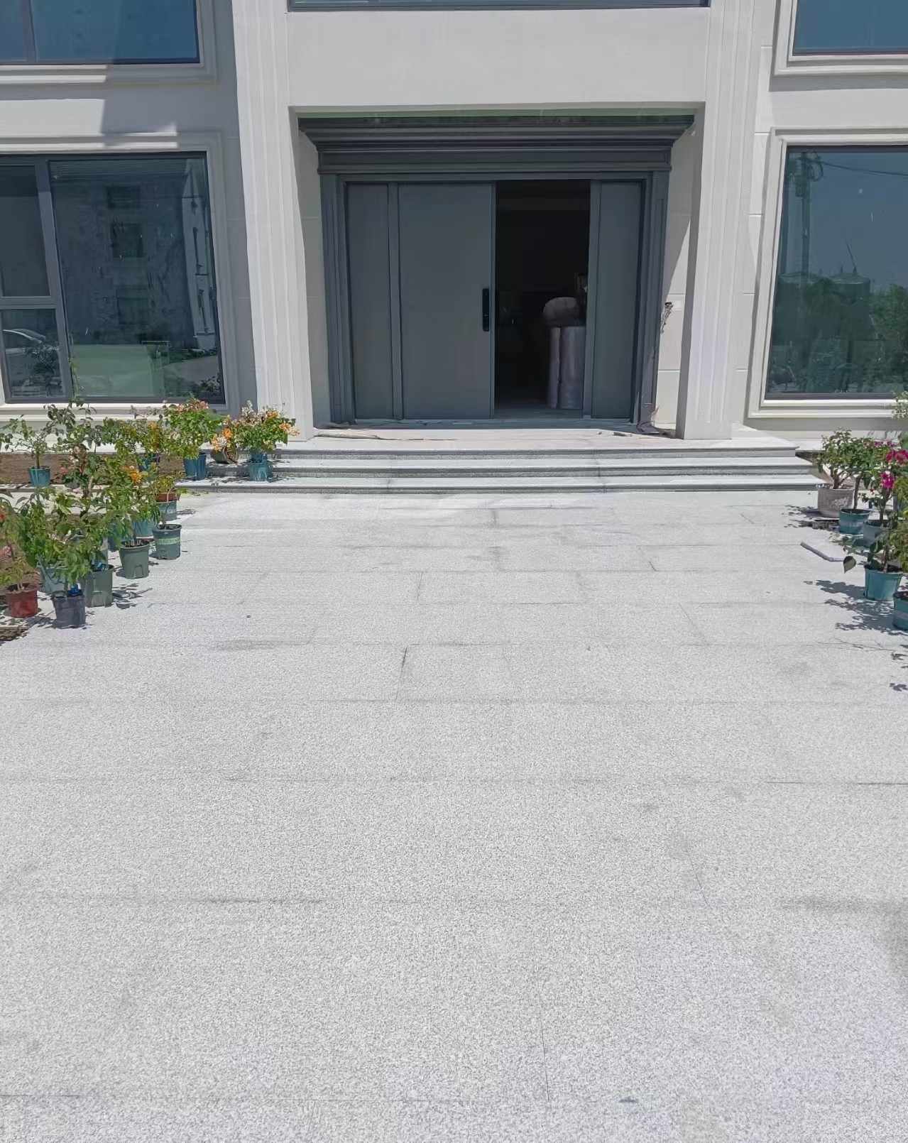 四川 芝麻白花岗岩地铺石地面铺装