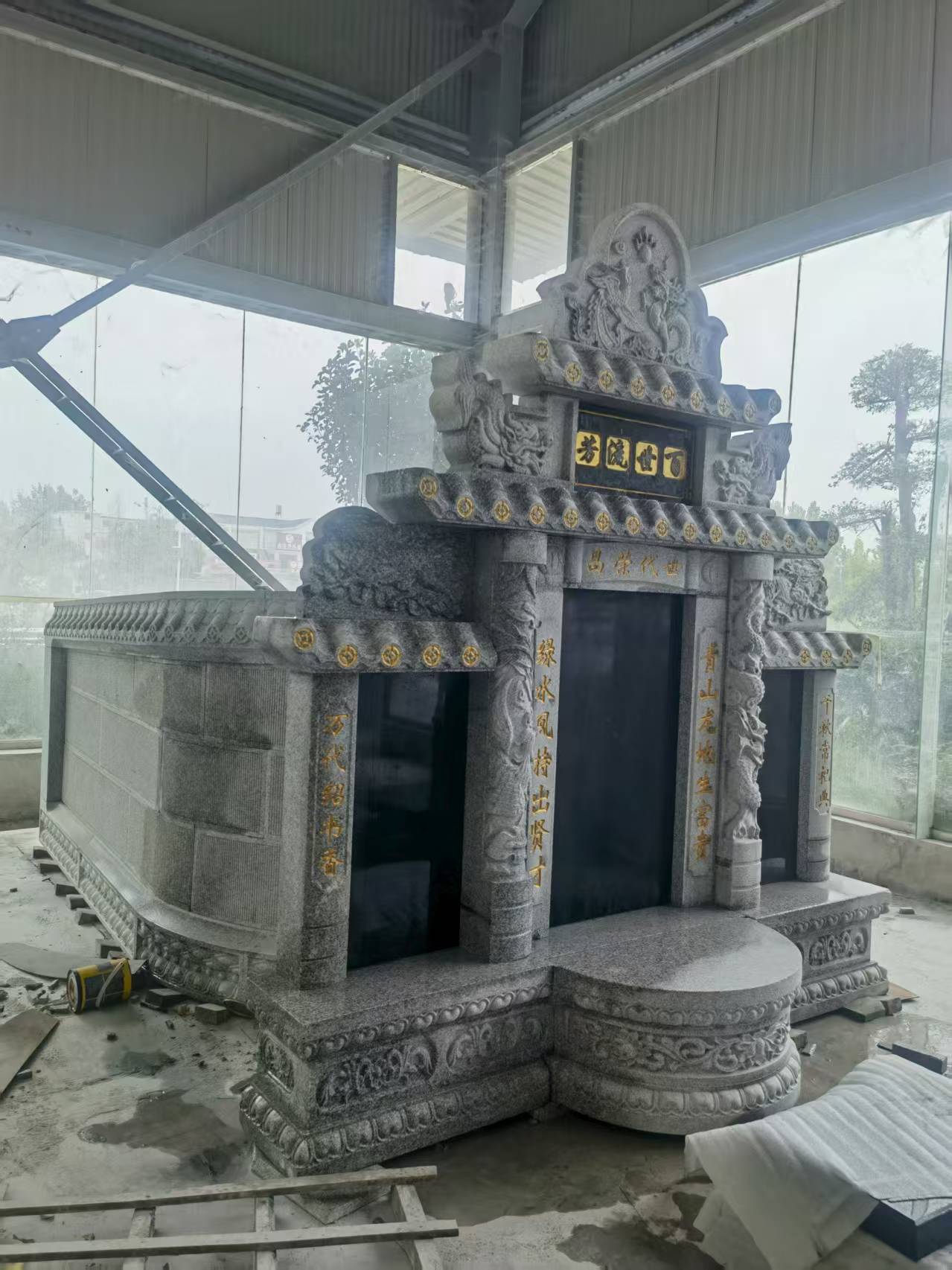 四川 芝麻白墓碑效果展示图