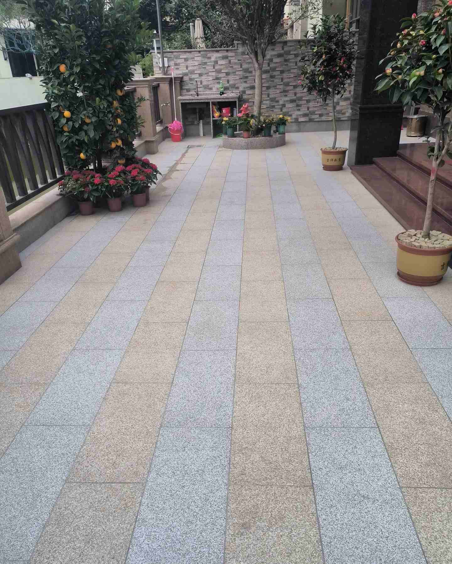 四川 黄金麻白麻荔枝面庭院铺装展示