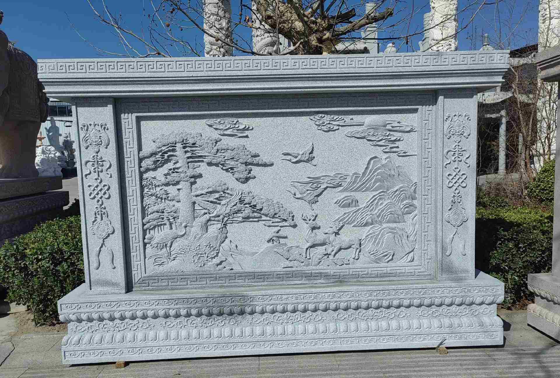 四川 芝麻白大型照壁，屏风，影壁